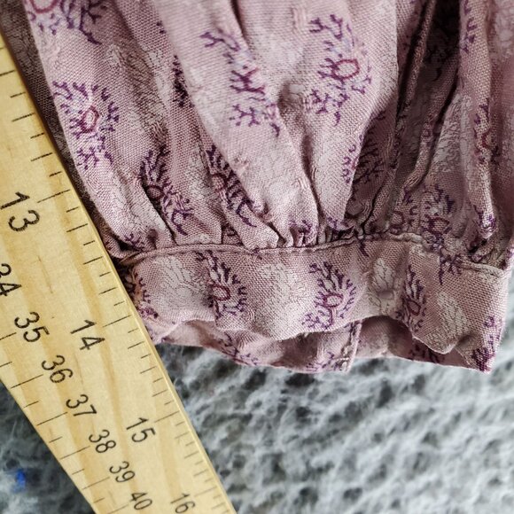 Dear John Top Womens Small Pink Lightweight Long Sleeve Printed Blouse *NWT* - Picture 10 of 12